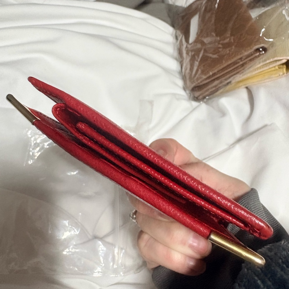 Yves Saint Laurent Red Leather Wallet NOT going lower. Will relist @ $260 soon - Picture 10 of 10